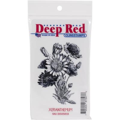 Deep Red Cling Stamp - Xeranthemum